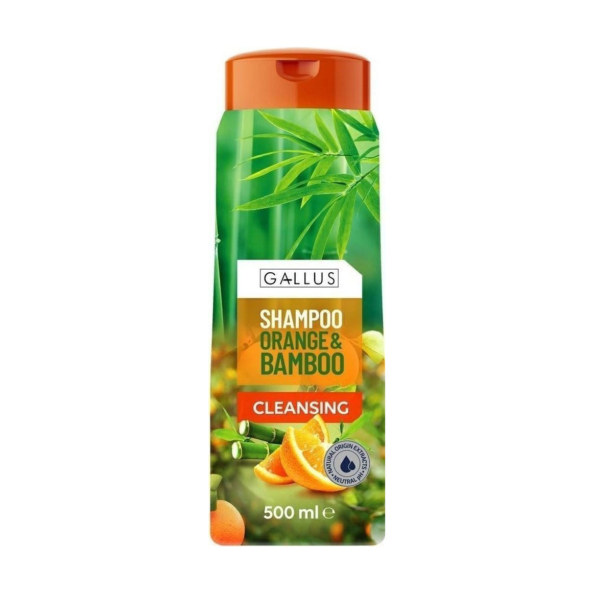 Уцінка! Очищувальний шампунь для волосся Gallus Shampoo Orange &amp; Bamboo, 500 мл